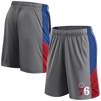 Men's Fanatics  Gray Philadelphia 76ers Practice Performance Shorts