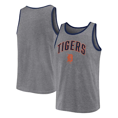Men's Fanatics Heather Gray Detroit Tigers Primary Tank Top
