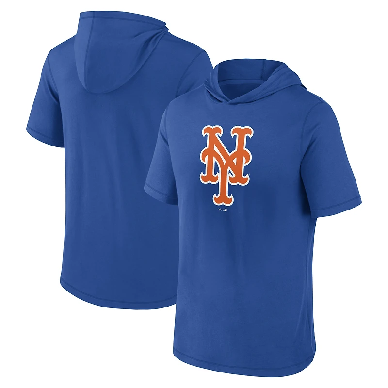 Men's Fanatics Royal New York Mets Short Sleeve Hoodie T-Shirt