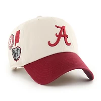 Men's '47 White Alabama Crimson Tide Local Clean Up Adjustable Hat