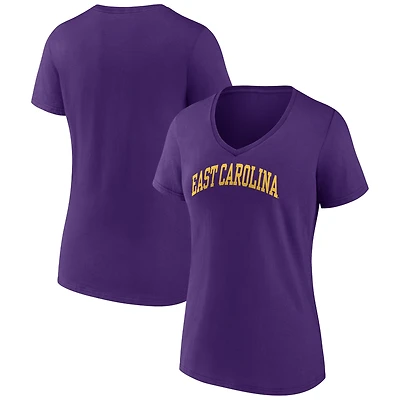 Women's Purple ECU Pirates Basic Team Arch T-Shirt