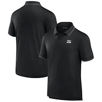 Men's Fanatics Black Cincinnati Bengals Front Office Pique Polo
