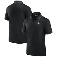 Men's Fanatics Black Minnesota Vikings Front Office Pique Polo