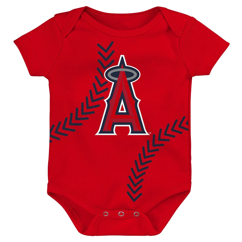 Newborn & Infant Red Los Angeles Angels Running Home Bodysuit