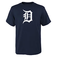 Youth Navy Detroit Tigers Logo Primary Team T-Shirt