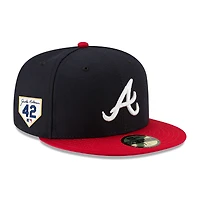 Men's New Era Navy Atlanta Braves 2024 Jackie Robinson Day 59FIFTY Fitted Hat