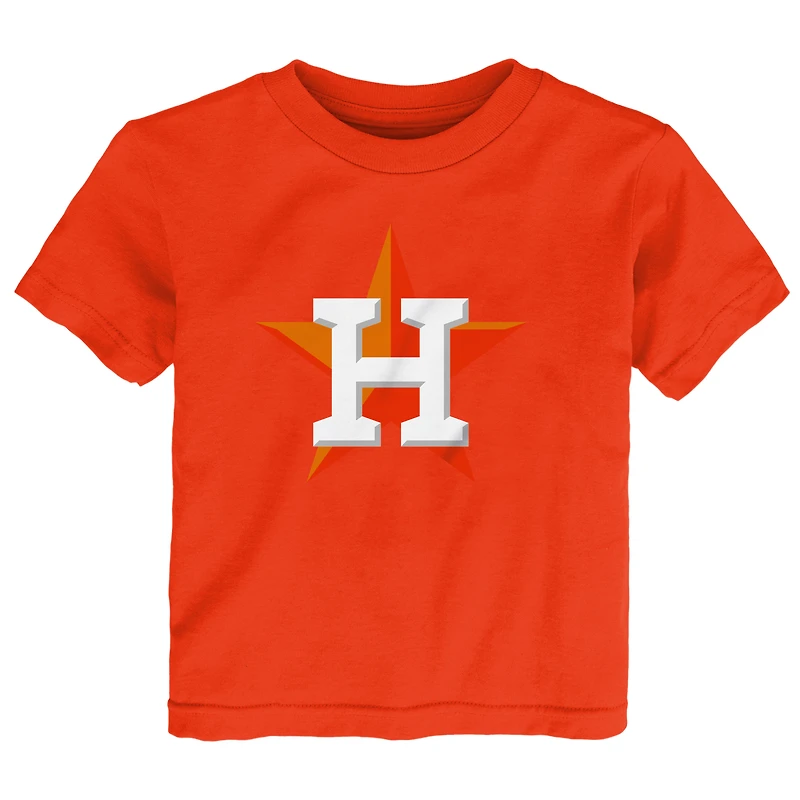 Toddler Orange Houston Astros Team Crew Primary Logo T-Shirt