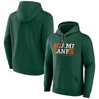 Men's Green Miami Hurricanes Breakthrough Slant Pullover Hoodie