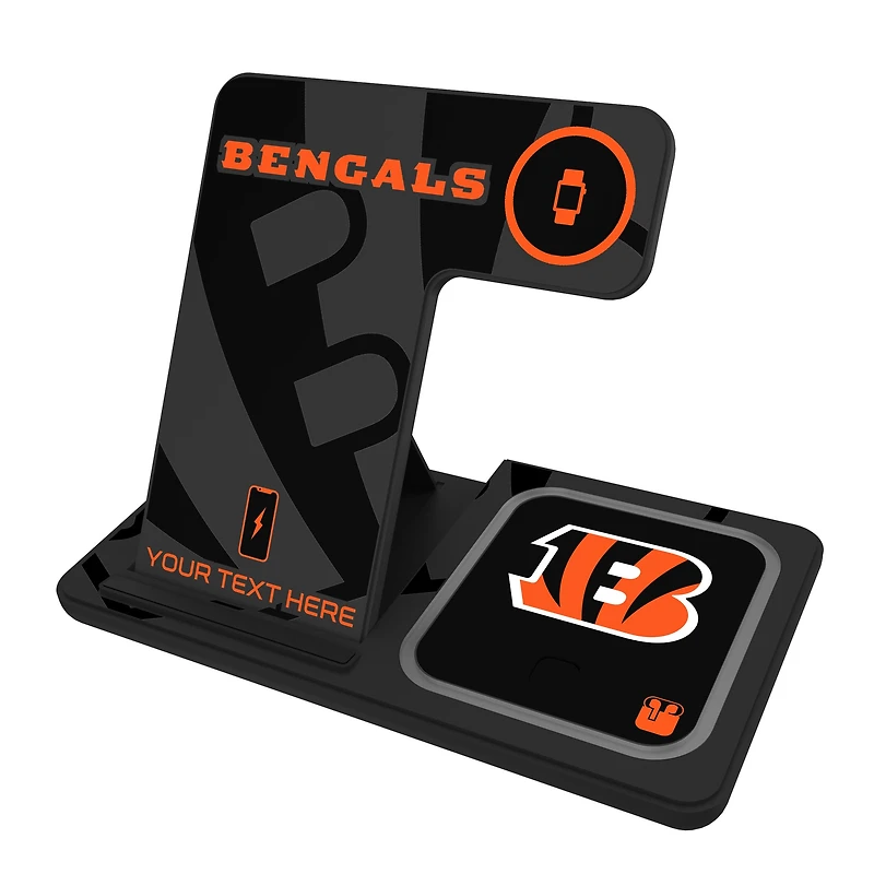 Cincinnati Bengals Personalized 3-in-1 Charging Station