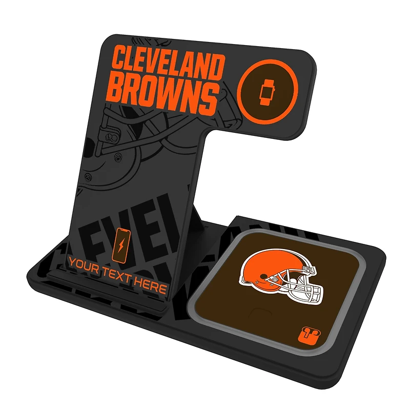 Cleveland Browns Personalized 3-in-1 Charging Station