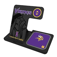 Minnesota Vikings Personalized 3-in-1 Charging Station