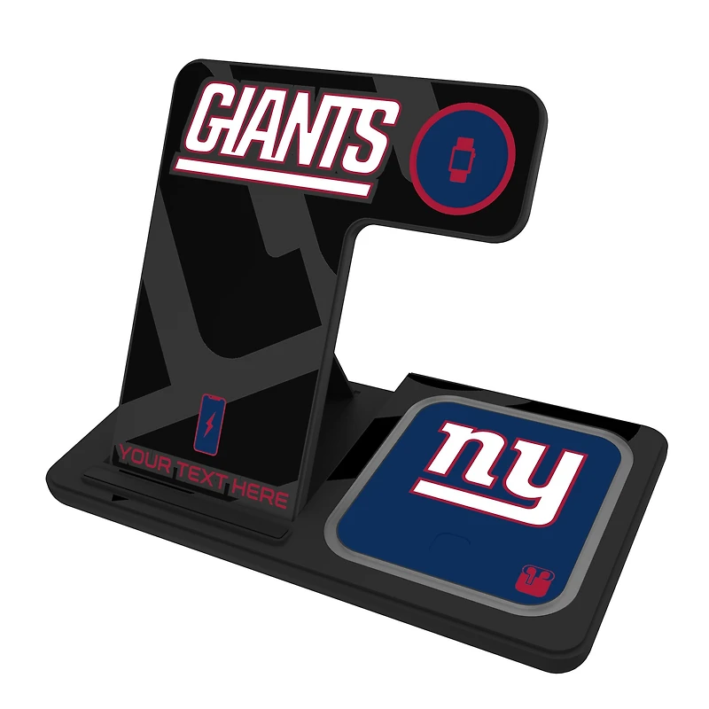 New York Giants Personalized 3-in-1 Charging Station