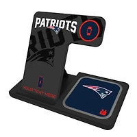 New England Patriots Personalized 3-in-1 Charging Station