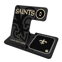 New Orleans Saints Personalized 3-in-1 Charging Station