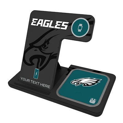 Philadelphia Eagles Personalized 3-in-1 Charging Station