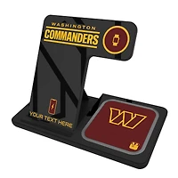 Washington Commanders Personalized 3-in-1 Charging Station