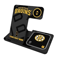 Boston Bruins Personalized 3-in-1 Charging Station