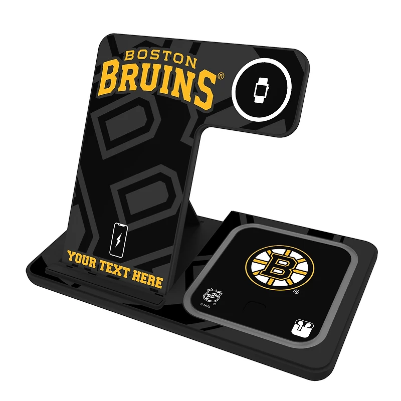 Boston Bruins Personalized 3-in-1 Charging Station