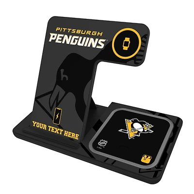 Pittsburgh Penguins Personalized 3-in-1 Charging Station