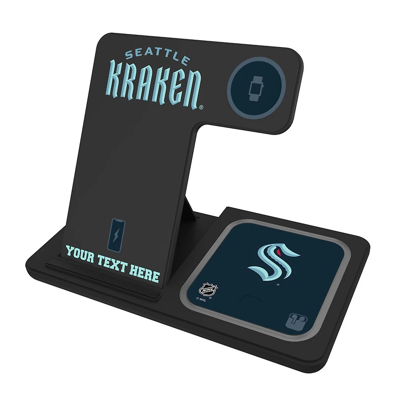 Seattle Kraken Personalized 3-in-1 Charging Station