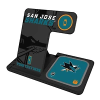 San Jose Sharks Personalized 3-in-1 Charging Station