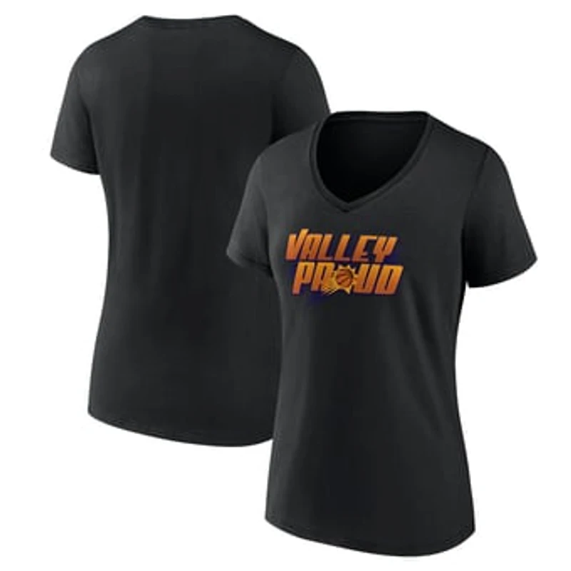 Women's Black Phoenix Suns Core Hometown Launch V-Neck T-Shirt