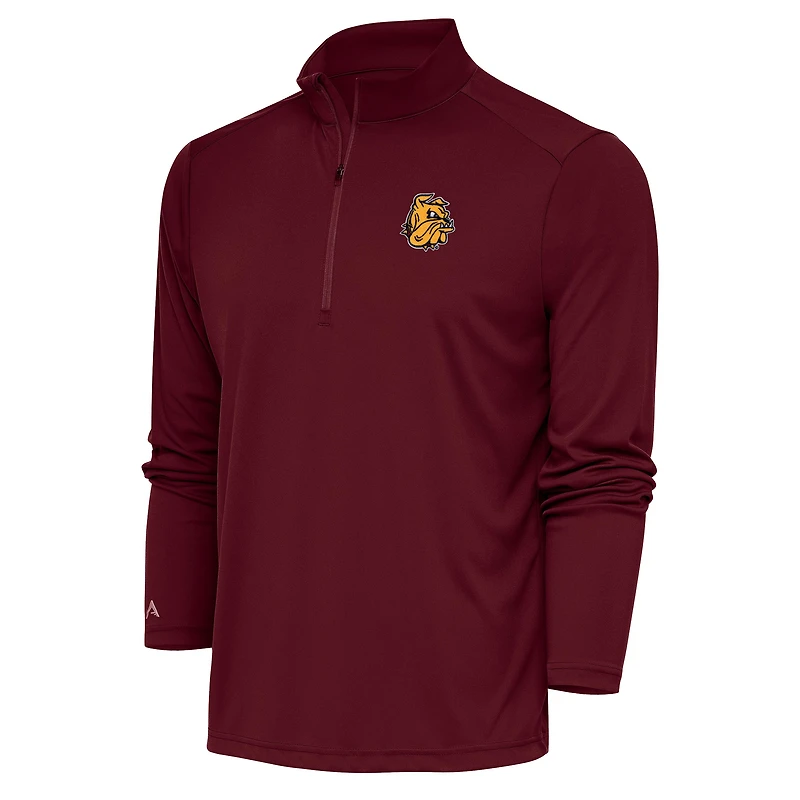 Men's Antigua Maroon Minnesota Duluth Bulldogs Tribute Quarter-Zip Top