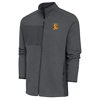 Men's Antigua Heather Charcoal Minnesota Duluth Bulldogs Course Full-Zip Jacket