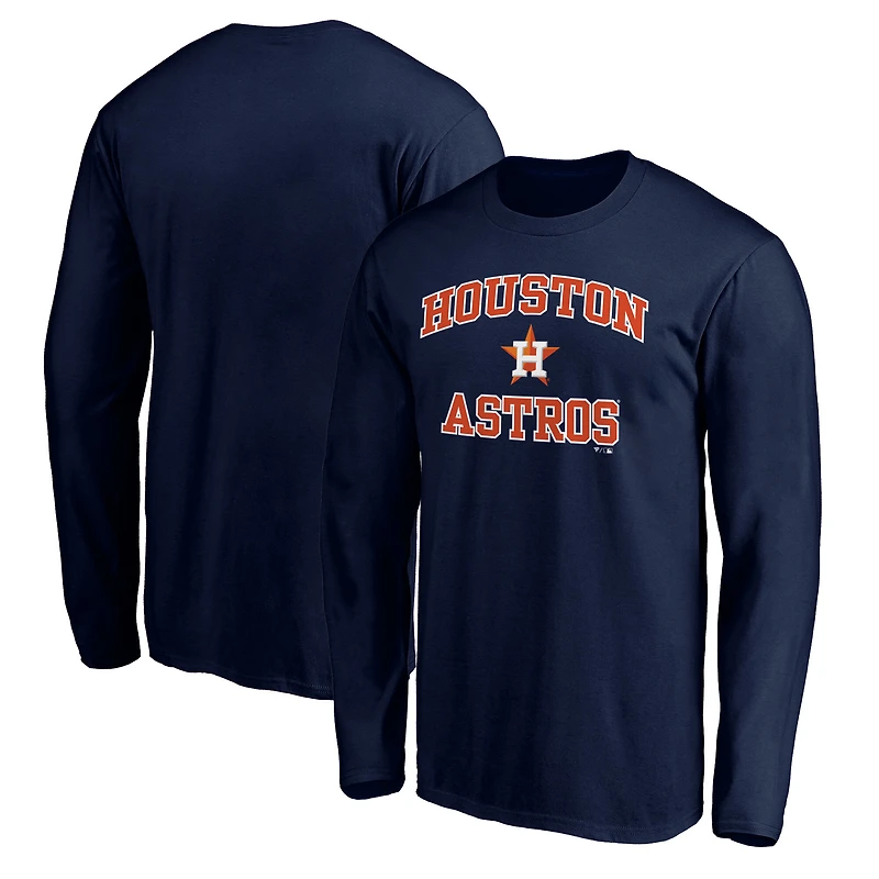 Men's Navy Houston Astros Heart and Soul Long Sleeve T-Shirt