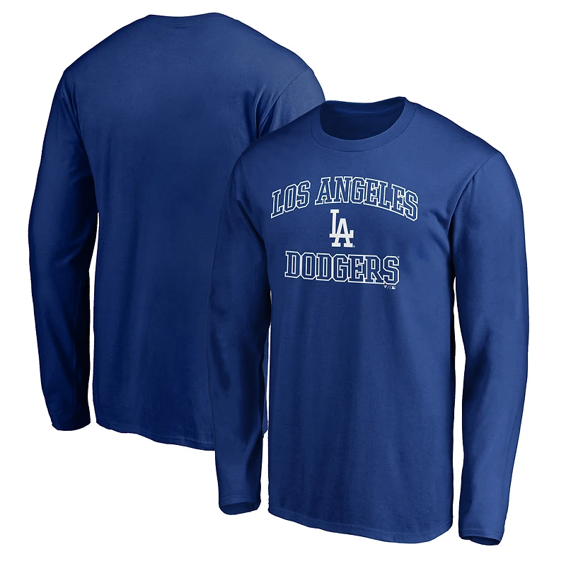 Men's Royal Los Angeles Dodgers Heart and Soul Long Sleeve T-Shirt