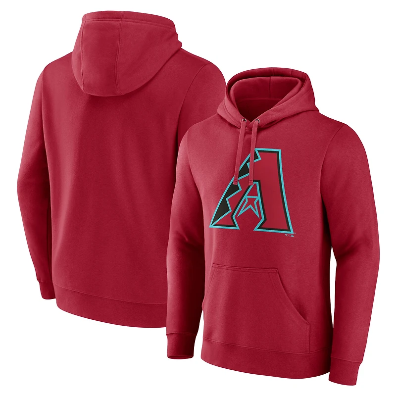 Men's Red Arizona Diamondbacks Official Logo Pullover Hoodie