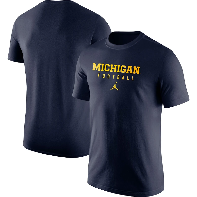 Men's Jordan Brand Navy Michigan Wolverines 2023 Sideline Performance T-Shirt