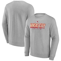 Men's Fanatics Heather Gray Kansas City Chiefs Bold Move Pullover Sweatshirt