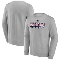 Men's Fanatics Heathered Gray New England Patriots Bold Move Pullover Sweatshirt