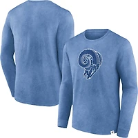 Men's Fanatics  Heather Royal Los Angeles Rams Washed Primary Long Sleeve T-Shirt