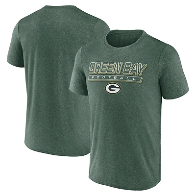 Men's Fanatics Heather Green Green Bay Packers Quick Repeat T-Shirt