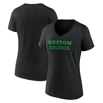 Women's Boston Celtics Wordmark V-Neck T-Shirt