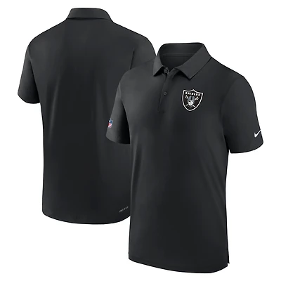 Men's Nike Black Las Vegas Raiders Sideline Coaches Performance Polo