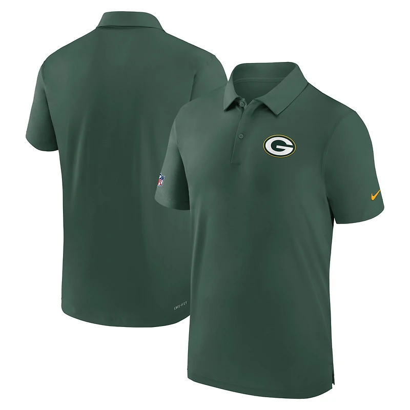 Men's Nike Green Green Bay Packers Sideline Coaches Performance Polo