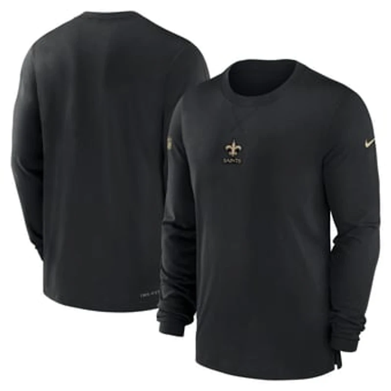 Men's Nike Black New Orleans Saints 2023 Sideline Performance Long Sleeve T-Shirt