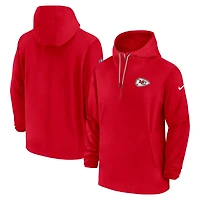 Men's Nike Red Kansas City Chiefs Sideline Half-Zip Hoodie