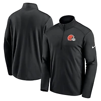 Men's Nike Black Cleveland Browns Agility Pacer Performance Half-Zip Top