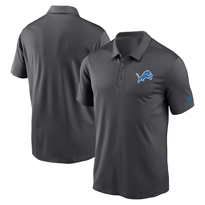 Men's Nike Anthracite Detroit Lions Franchise Logo Performance Polo