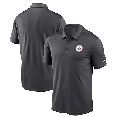 Men's Nike Anthracite Pittsburgh Steelers Franchise Logo Performance Polo