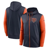 Men's Nike  Navy Chicago Bears Performance Full-Zip Hoodie