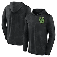 Men's Fanatics  Black Oregon Ducks Camo Hoodie Long Sleeve T-Shirt