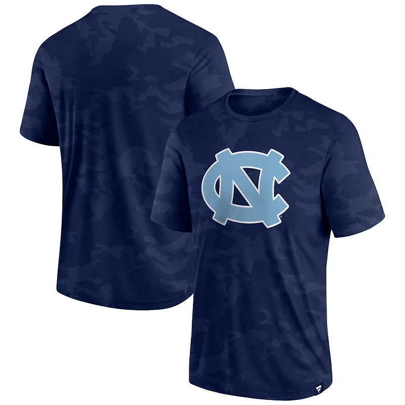 Men's Fanatics Navy North Carolina Tar Heels Camo Logo T-Shirt