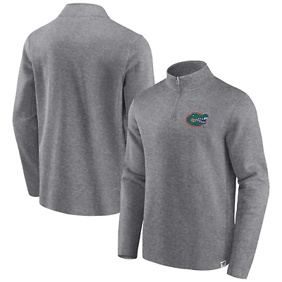 Men's Fanatics Heather Gray Florida Gators Vintage Fleece Quarter-Zip Jacket