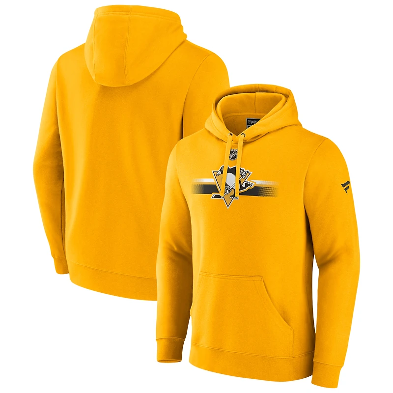 Men's Fanatics Gold Pittsburgh Penguins Authentic Pro Secondary Pullover Hoodie