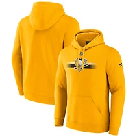 Men's Fanatics Gold Pittsburgh Penguins Authentic Pro Secondary Pullover Hoodie
